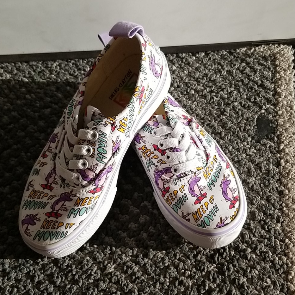 Dallas Clayton Skating Unicorn Vans